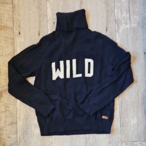 Wanakome Wild Navy Blue Sweater Womens Size Small